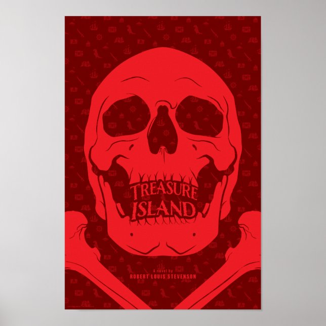 Treasure Island Literary Poster (Framsidan)