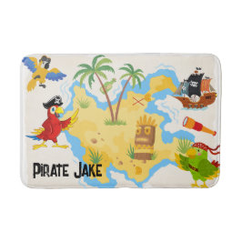 Treasure Island med Pirater Namn och Parrots Badrumsmatta