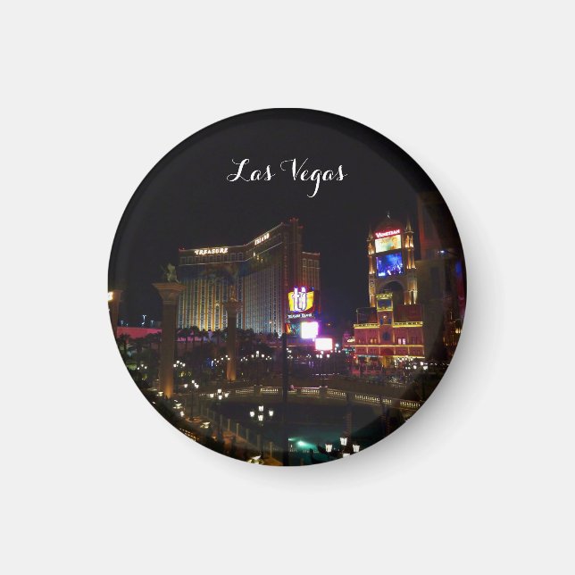 Treasure Island och Venetian #3 Round Magnet (Framsidan)