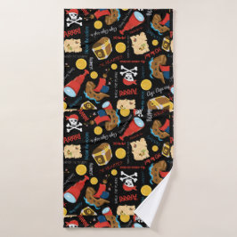 Treasure Island Party Pirat Bath Towel Set