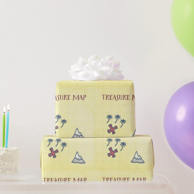 Treasure Karta Pirat Party Presentpapper (Festgåvor)