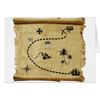 treasure map hälsningskort