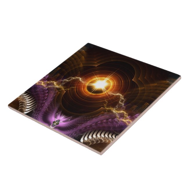 Treasure of night Fractal Art Kakelplatta (Sidan)
