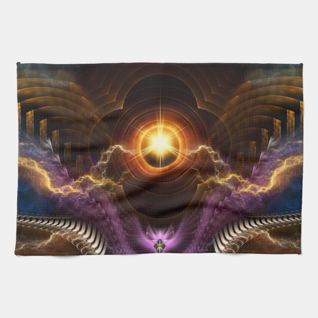 Treasure of night Fractal Art Kökshandduk (Horisontell)