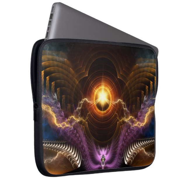 Treasure of night Fractal Art Laptop sleeve (Framsidan Höger)