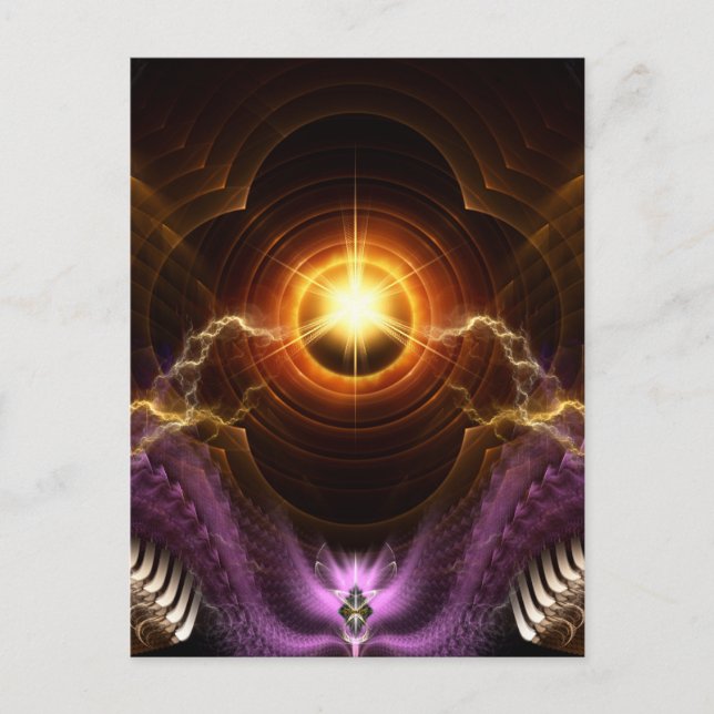 Treasure of night Fractal Art Vykort (Framsida)