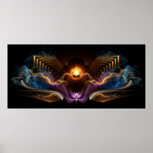 Treasure of night Fractal Art Wall Poster