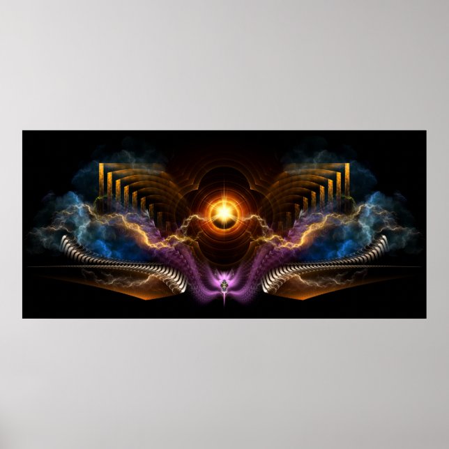 Treasure of night Fractal Art Wall Poster (Framsidan)