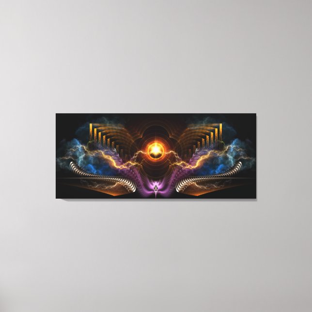 Treasure of night Fractal Art Wrapped Canvas Print (Framsida)