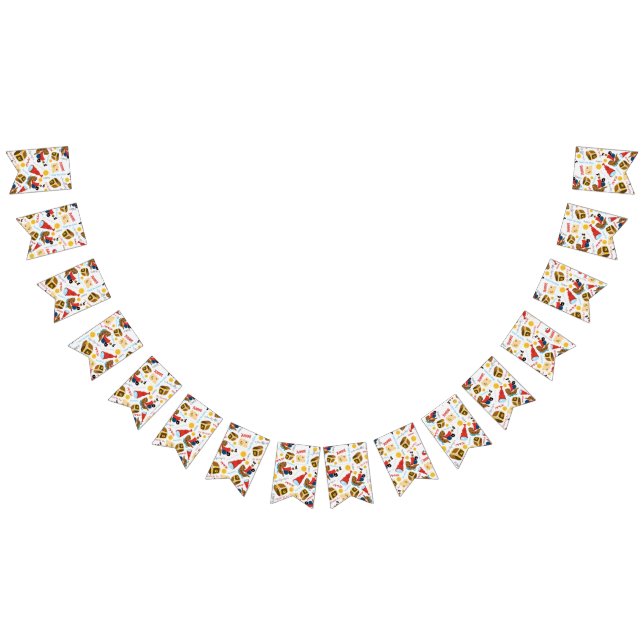 Treasure Party Pirat Theme Bunting Flaggor (Alla)