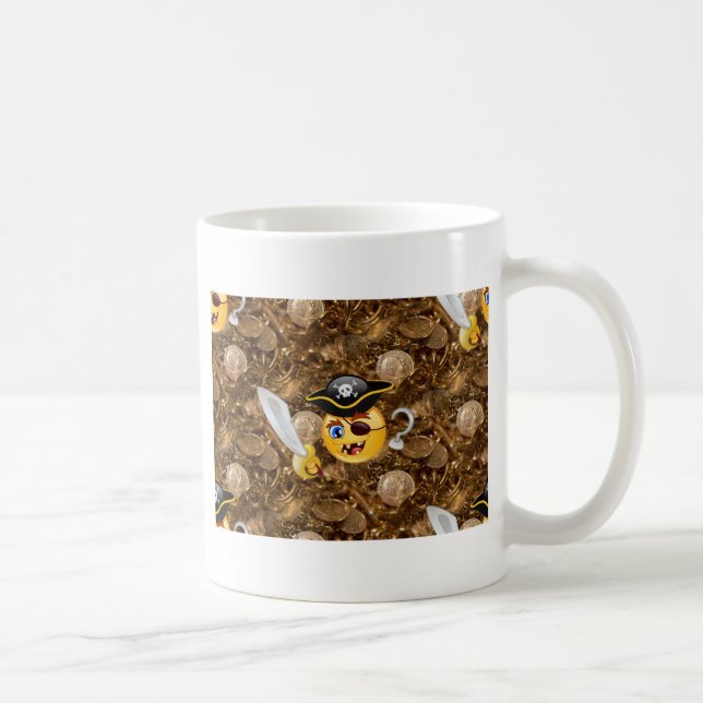 Treasure pirat emoji kaffemugg (Höger)