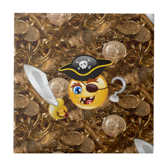 Treasure pirat emoji kakelplatta (Framsidan)