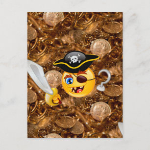 Treasure pirat emoji vykort