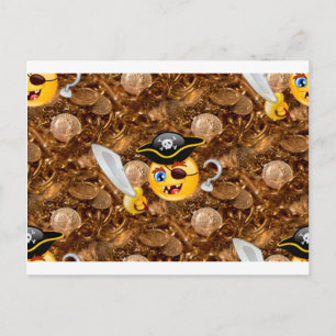 Treasure pirat emoji vykort