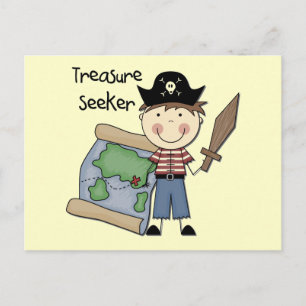 Treasure Seeker - Boy Tshirts och Gifts Vykort