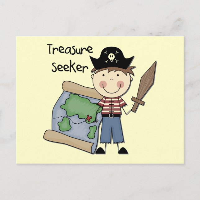 Treasure Seeker - Boy Tshirts och Gifts Vykort (Framsida)