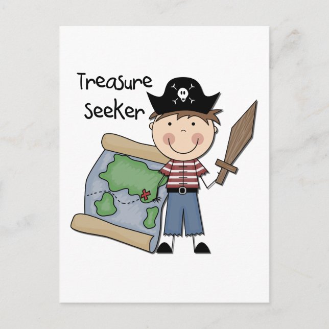 Treasure Seeker - Boy Tshirts och Gifts Vykort (Framsida)