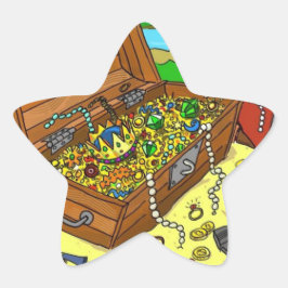Treasure Star Stickers för födelsedagsäckar Stjärnformat Klistermärke