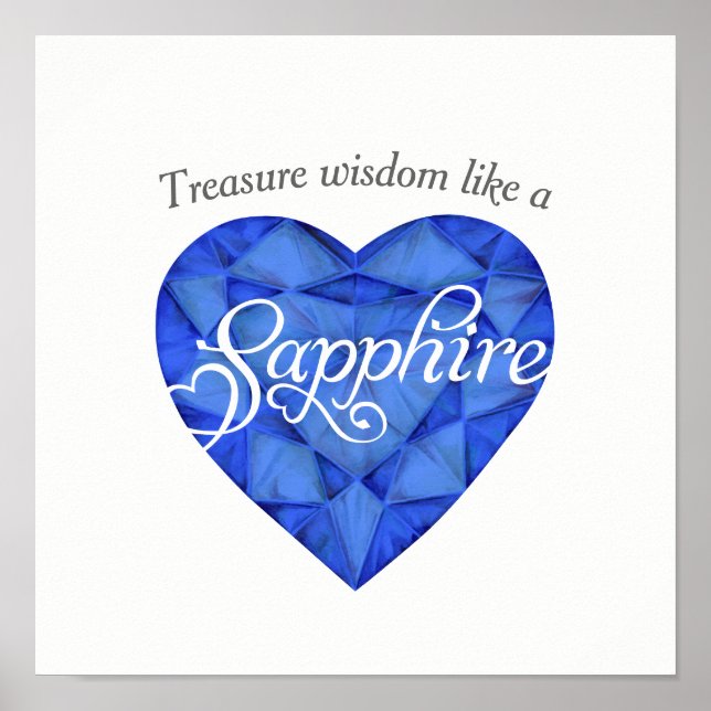 Treasure wisdom som en Sapphire-poster Poster (Framsidan)