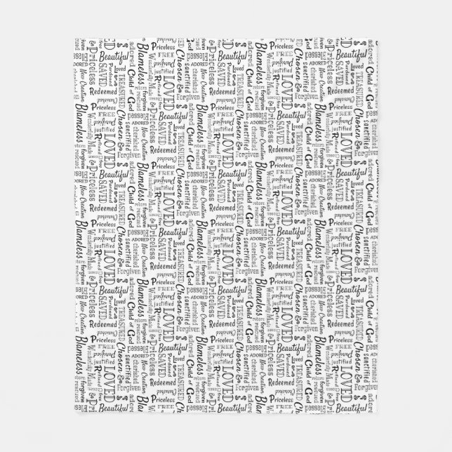 Treasured Christian Ord of Affirmation Fleecefilt (Framsidan)