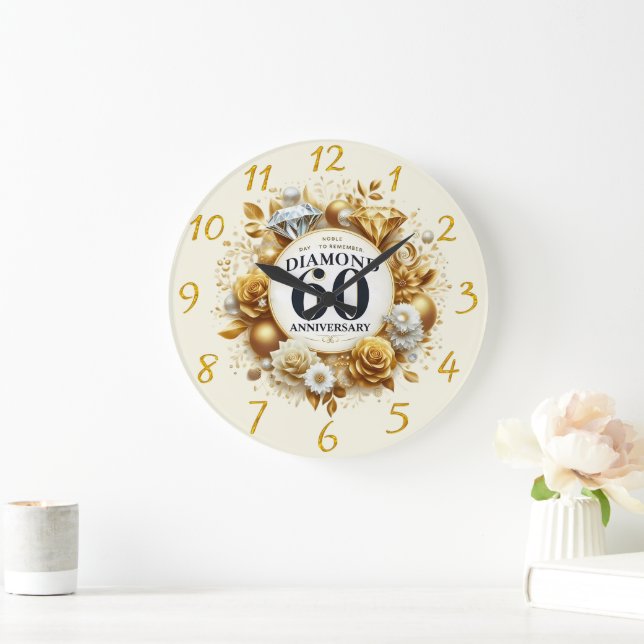 Treasured Diamond 60-årsdagen Stor Klocka (Hem)