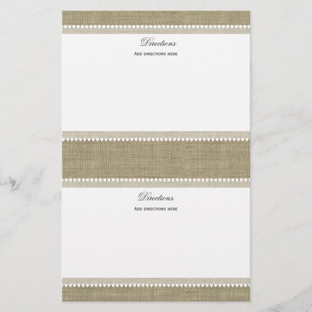 Treasured Hearts and Burlap Brevpapper (Framsida)