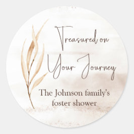 "Treasured on Your Journey" Foster Care Shower Runt Klistermärke