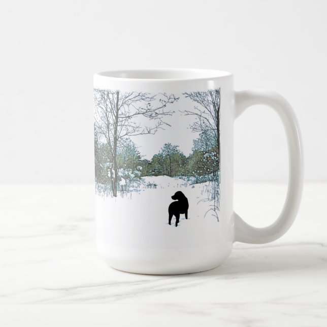 Treasures - Black Hund Art - Svart lab Kaffemugg (Höger)