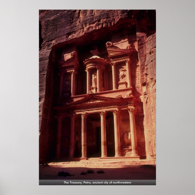 Treasury, Petra, den gamla staden i nordvästra Poster (Framsidan)