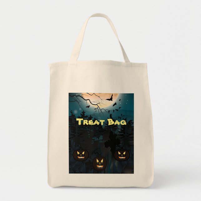 Treat Bag för Halloween Tygkasse (Framsidan)