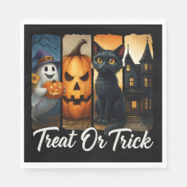 "Treat eller Trick" Halloween-penselstreck Pappersservett