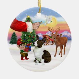 Treat för en kardigan Welsh Corgi Julgransprydnad Keramik