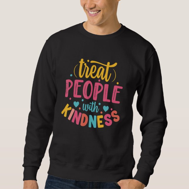 Treat People With Kindness Cool TPWK Trendy 2 Lång Ärmad Tröja (Framsida)
