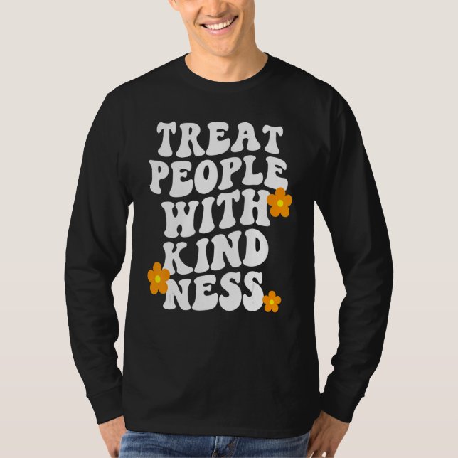 Treat People With Kindness Preppy Aesthetic Style  T Shirt (Framsida)