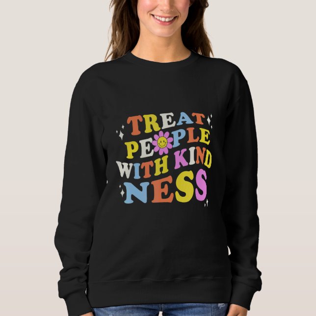 Treat People With Kindness Retro Awesome Kindness  T Shirt (Framsida)