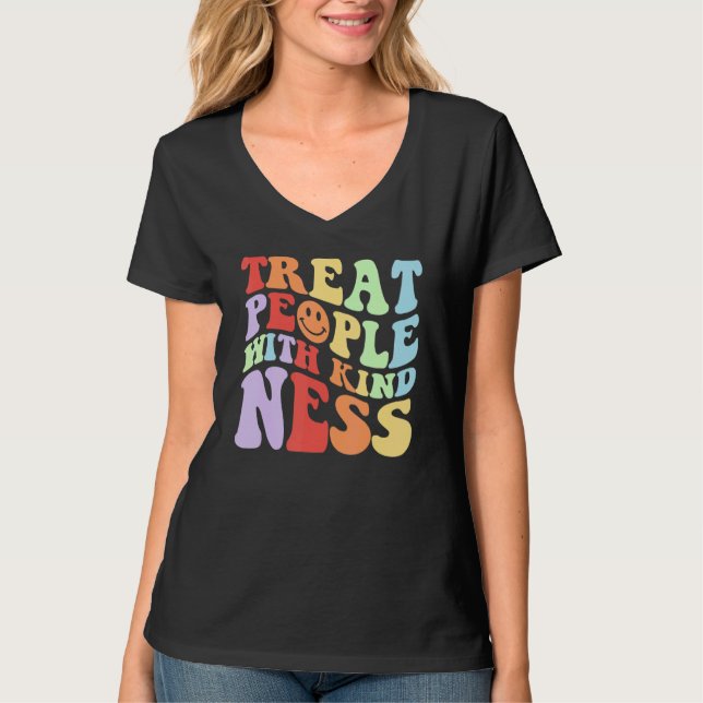 Treat People With Kindness TPWK Trendy Preppy 3 T Shirt (Framsida)