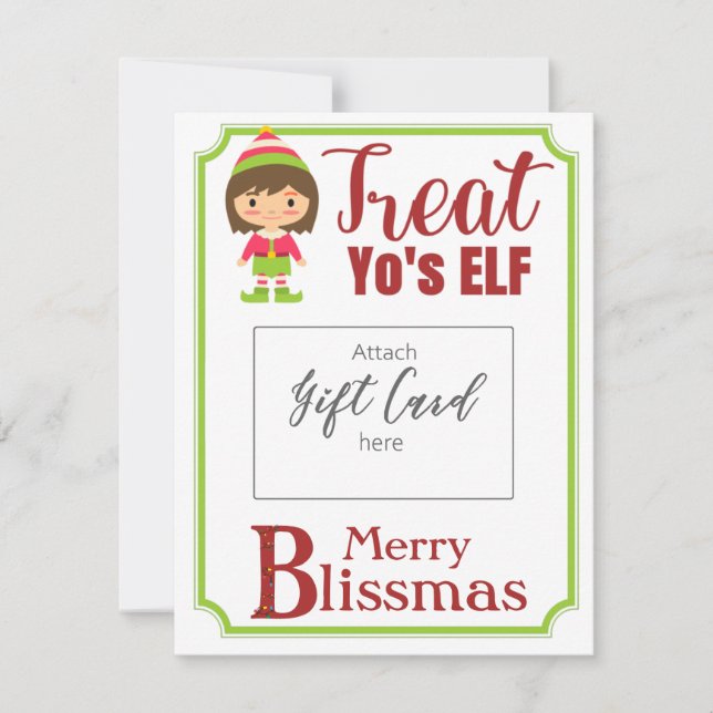 Treat Yo'sELF Merry Blissmas Voucher Holder (Framsida)