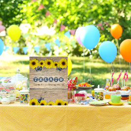 Treats Bord Rustic Sunsun Baby Shower Poster