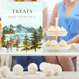 Treats Table Äventyr Rustik Hjort Baby Shower Poster