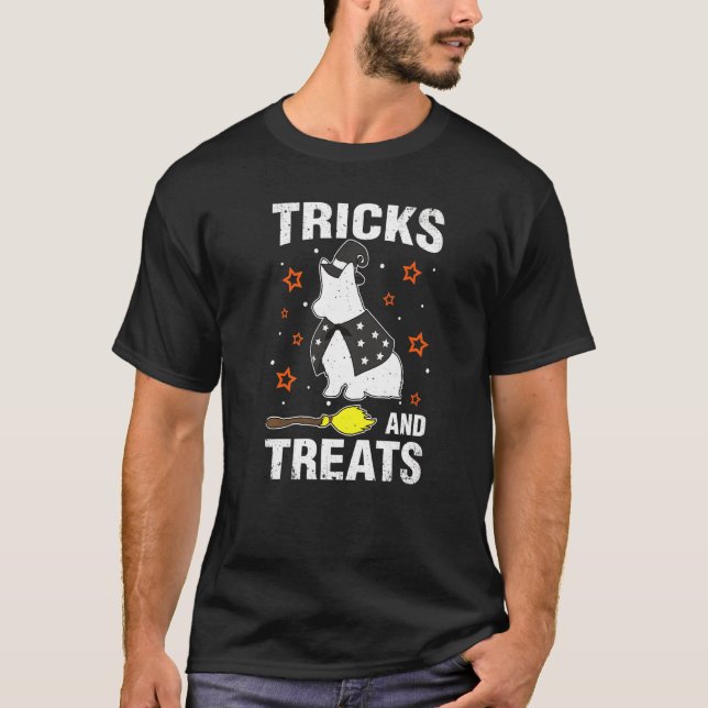 Treats Tricks Welsh Corgi Corgi T Shirt (Framsida)
