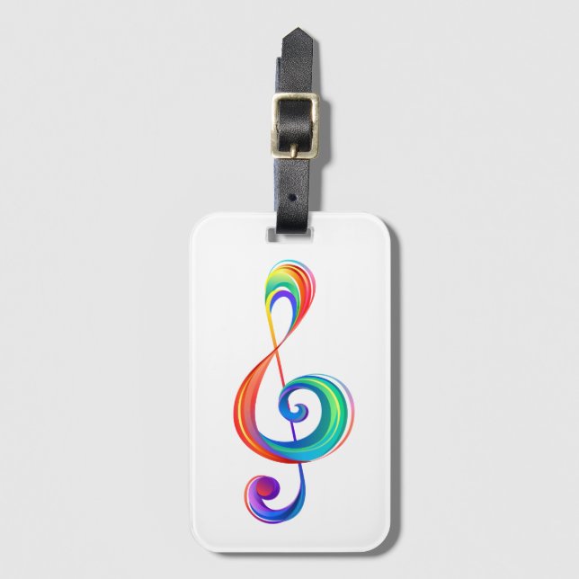 Trebar rainbågssladd med skiktad regnbåge bagagebricka (Framsida vertikal)