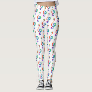 Trebar rainbågssladd med skiktad regnbåge leggings