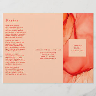 Trebladig broschyr för modern röd Orange-Elegant