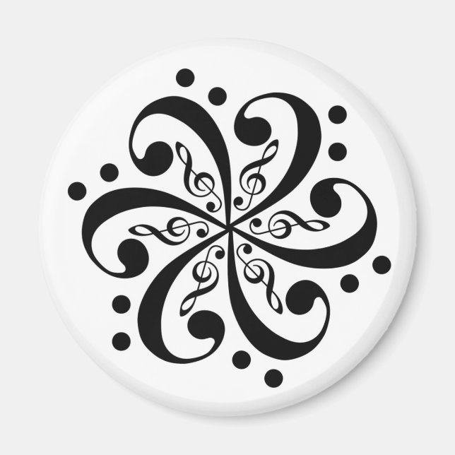 Treble Bass Swirl Magnet (Framsidan)