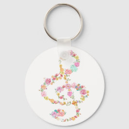 treble blommigt nyckelring
