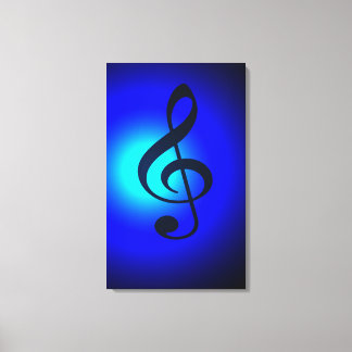 Treble Blue Canvastryck