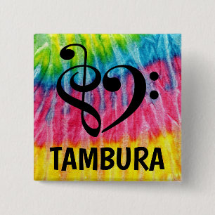 Treble Cass Clef Musical Heart Tambura Knapp