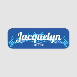 Treble Clef and Staff Music Namn bricka Namnbricka