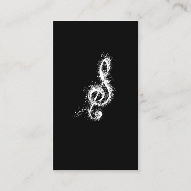 Treble Clef Art Musik noter Musician Orchestra Visitkort (Framsida)