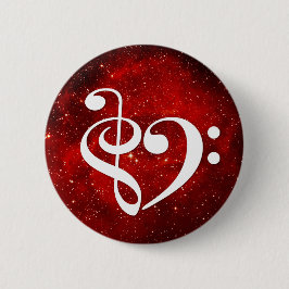 Treble Clef Bass Clef Heart Red Rosette Nebula Knapp